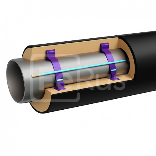 Труба ППУ стальная оболочка 219х5 мм Ст20 ГОСТ 10705-80 с греющим кабелем