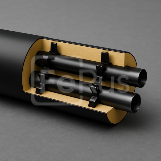 Труба твин ППУ полиэтиленовая оболочка 250х3,9х48 мм Ст15 ГОСТ 10705-80